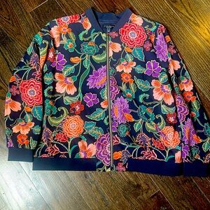 Susan Gaver weekend bomber style jacket Floral multicolor